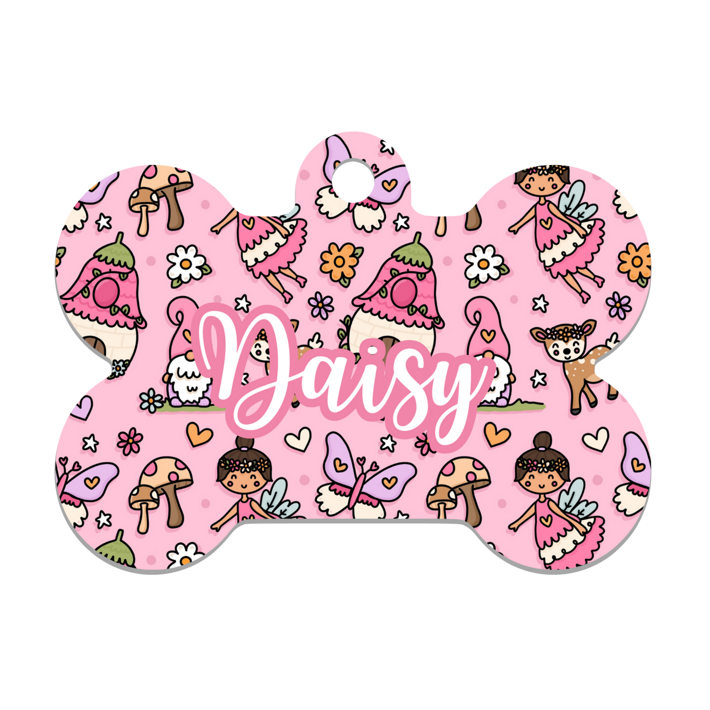 Chapita ID Hueso Estampado