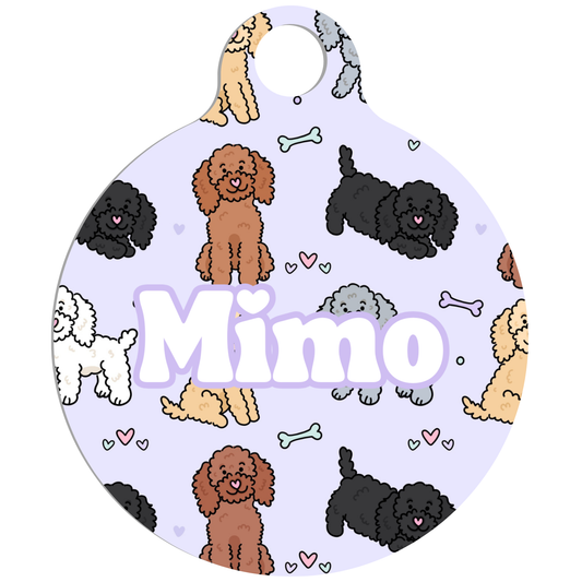 Chapita ID Redonda estampada