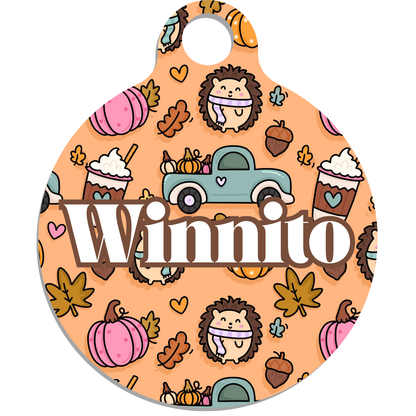 Chapita ID Redonda estampada
